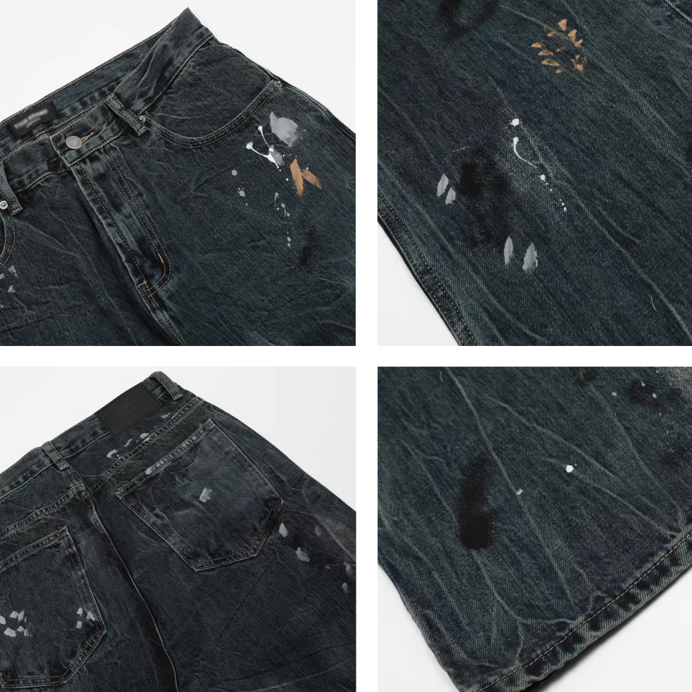 Graffiti Distressed Jeans