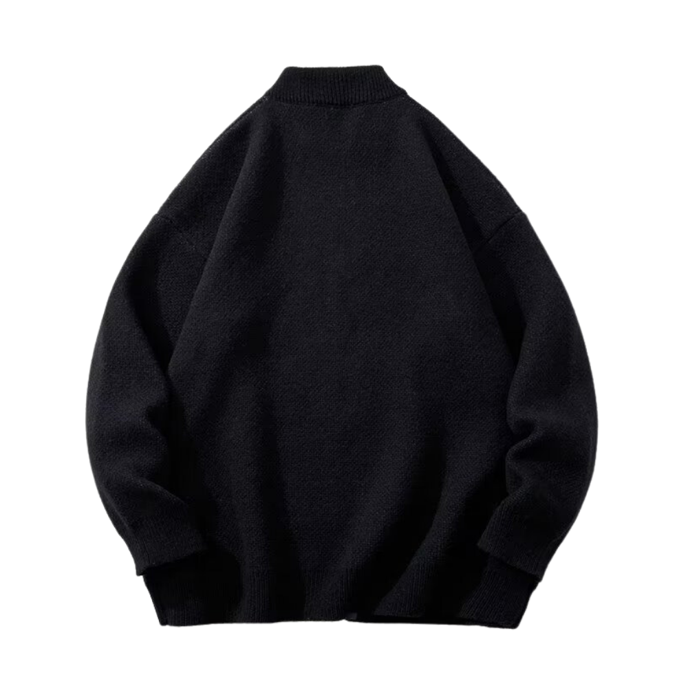 Hip Hop Cross Flocked Knitted Cardigan