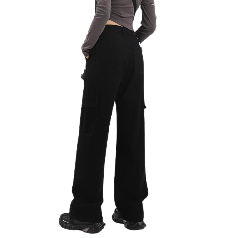 Women's Simple Straight Cargo Pants