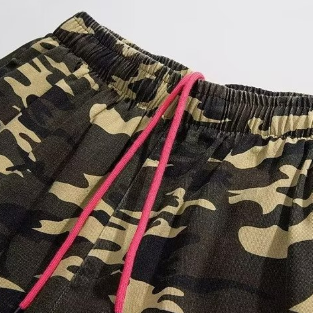 Street Camouflage Alphabet Shorts