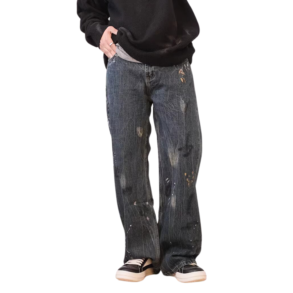 Graffiti Distressed Jeans