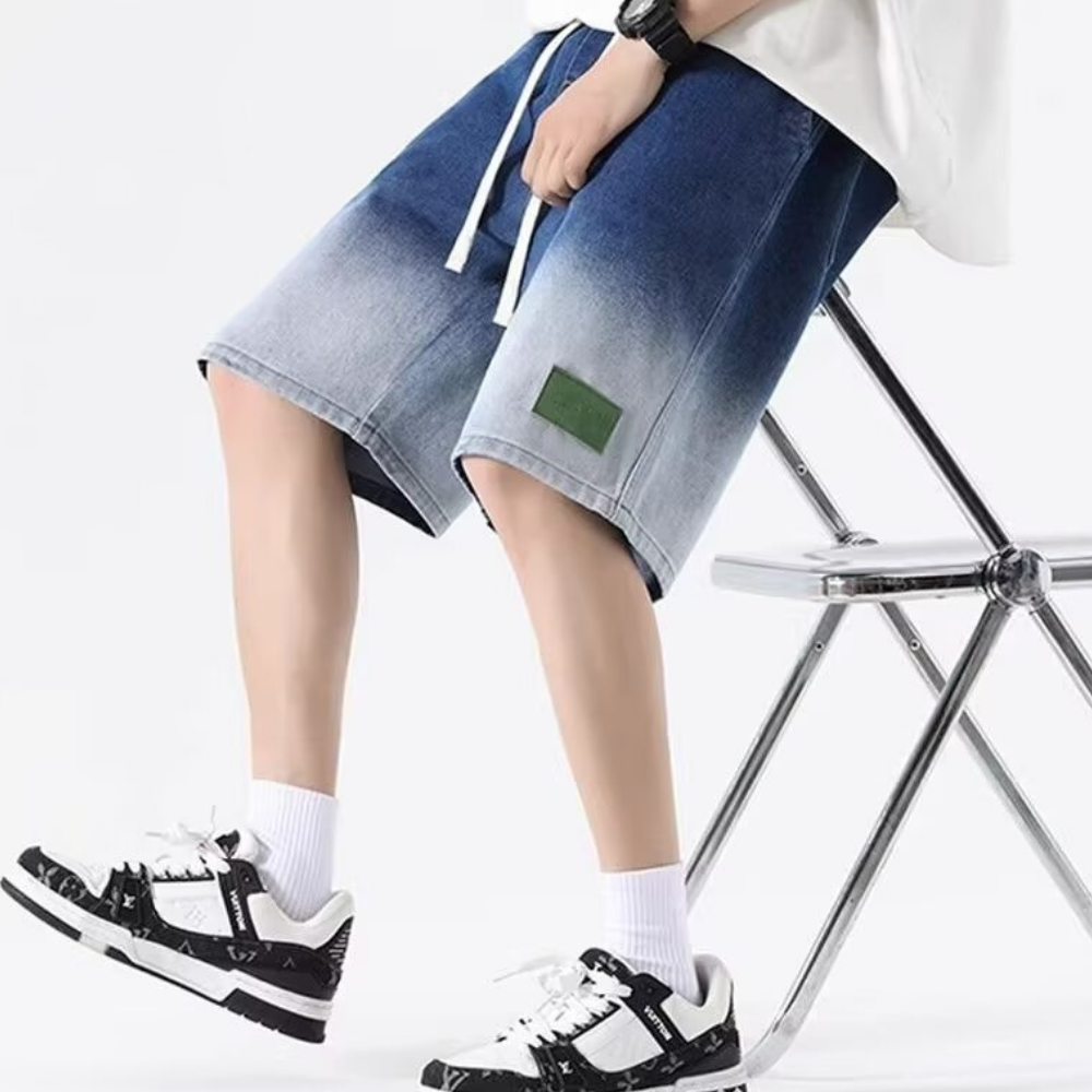 Japanese Gradient Leather Label Shorts