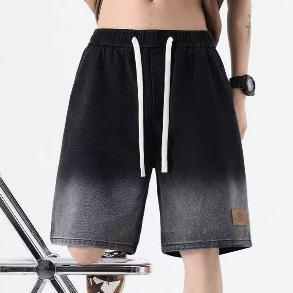 Japanese Gradient Leather Label Shorts