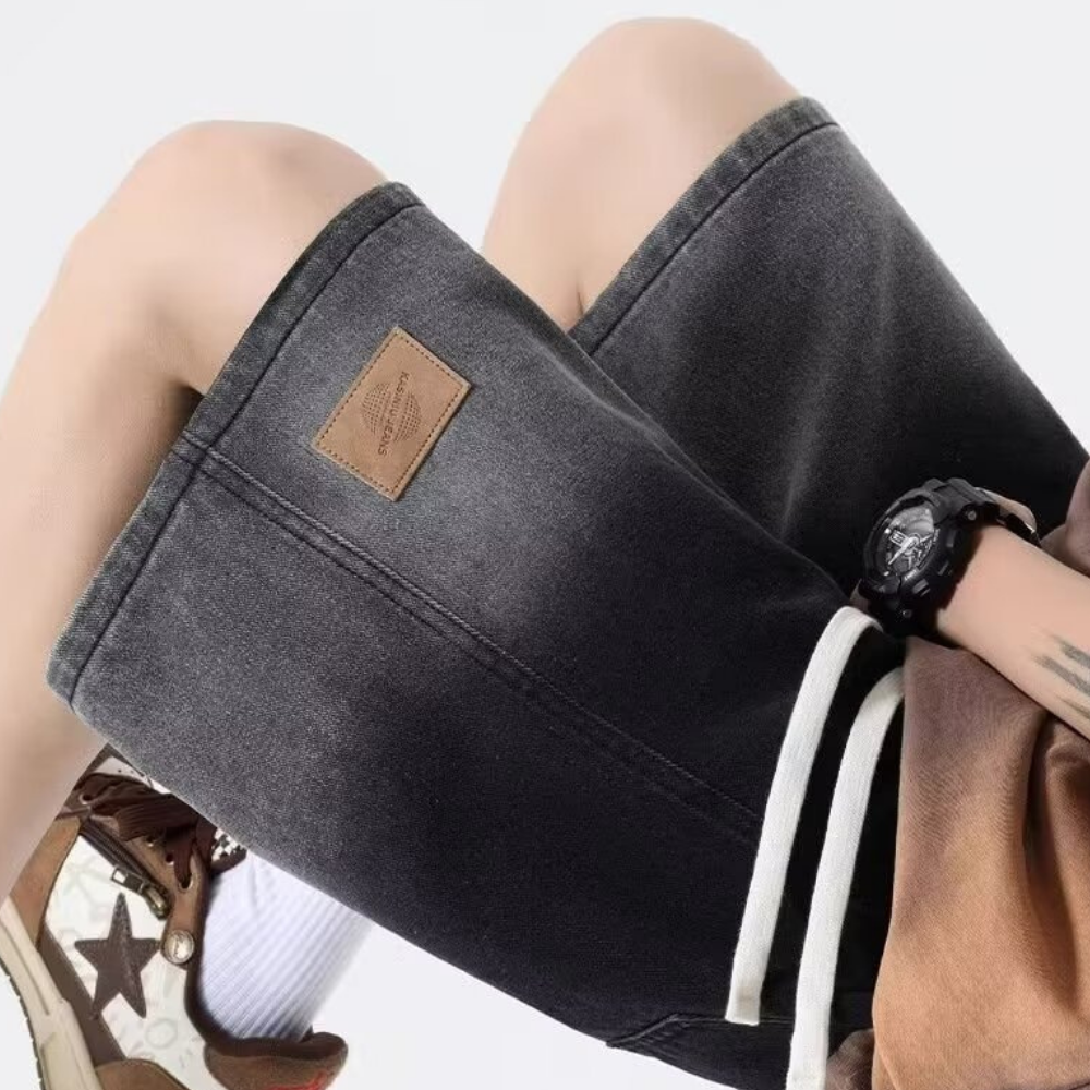 Japanese Gradient Leather Label Shorts