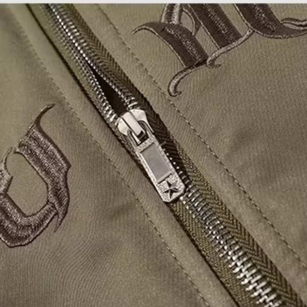 American Letter Embroidered Couple Jacket