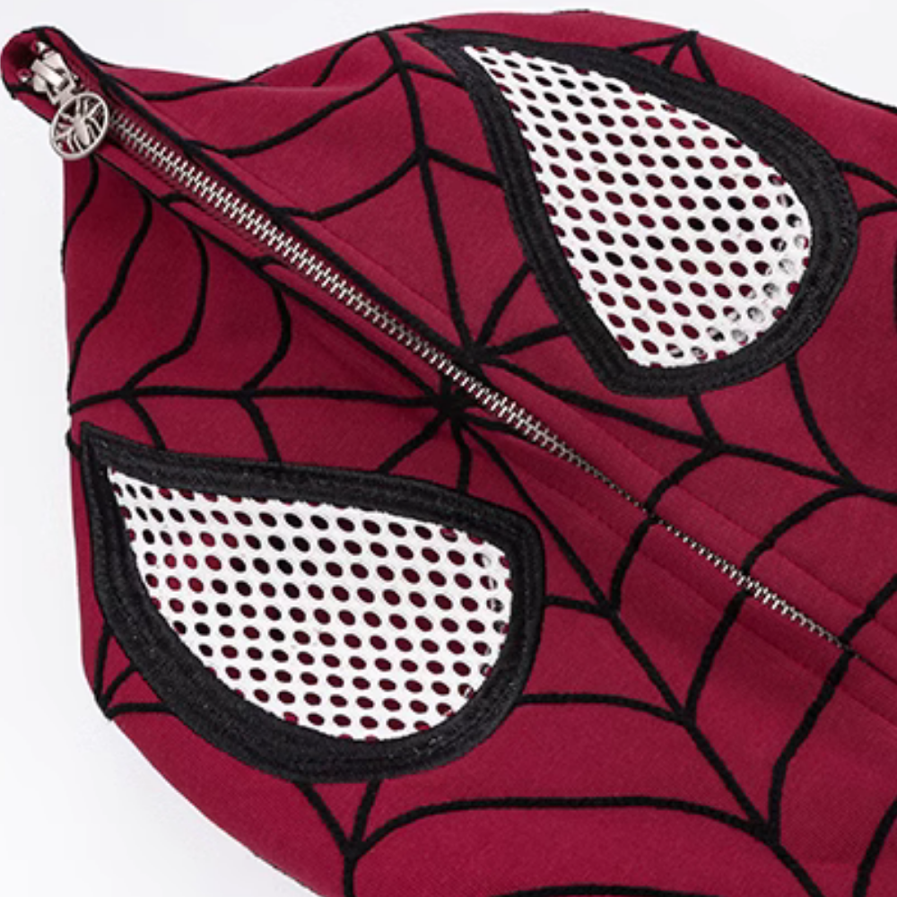 High Street Spider Flocked Couple Hoodie