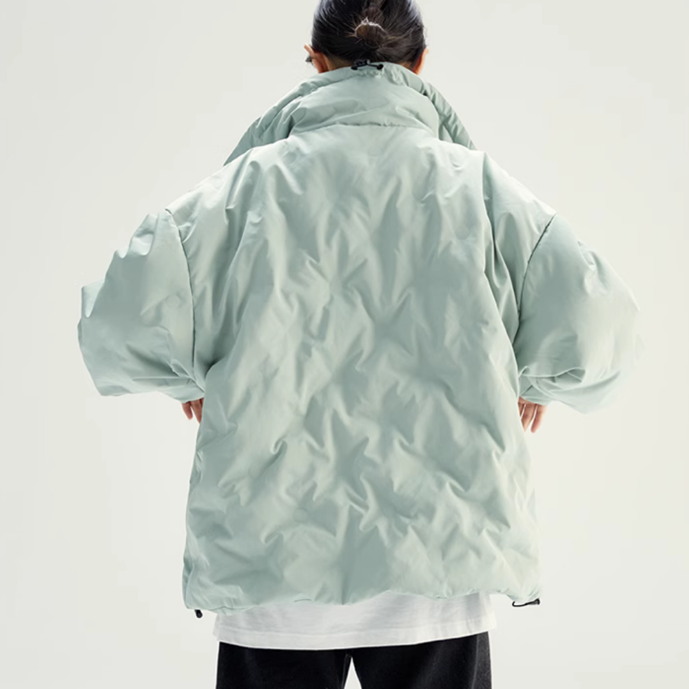 Women's Solid Mesh Down Jacket