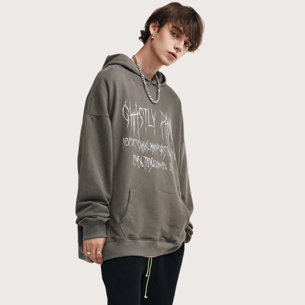 Hip-Hop Letter Print Hoodie