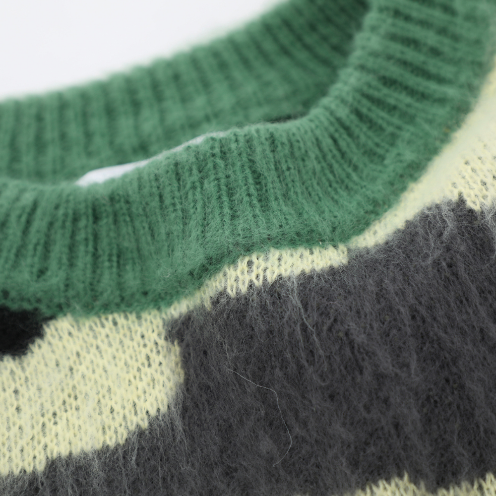 High Street Contrast Color Camouflage Sweater