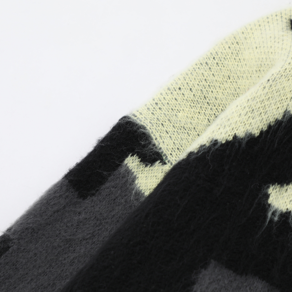 High Street Contrast Color Camouflage Sweater