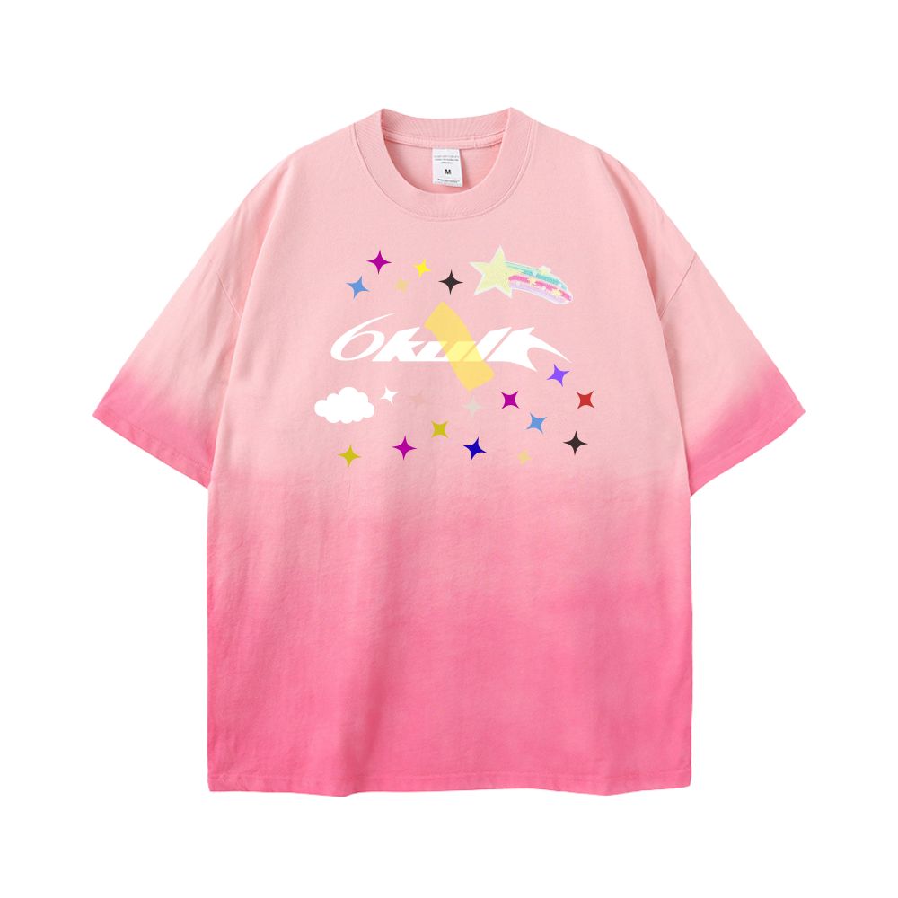 6Kull Star Plan Rainbow Washed T-Shirt