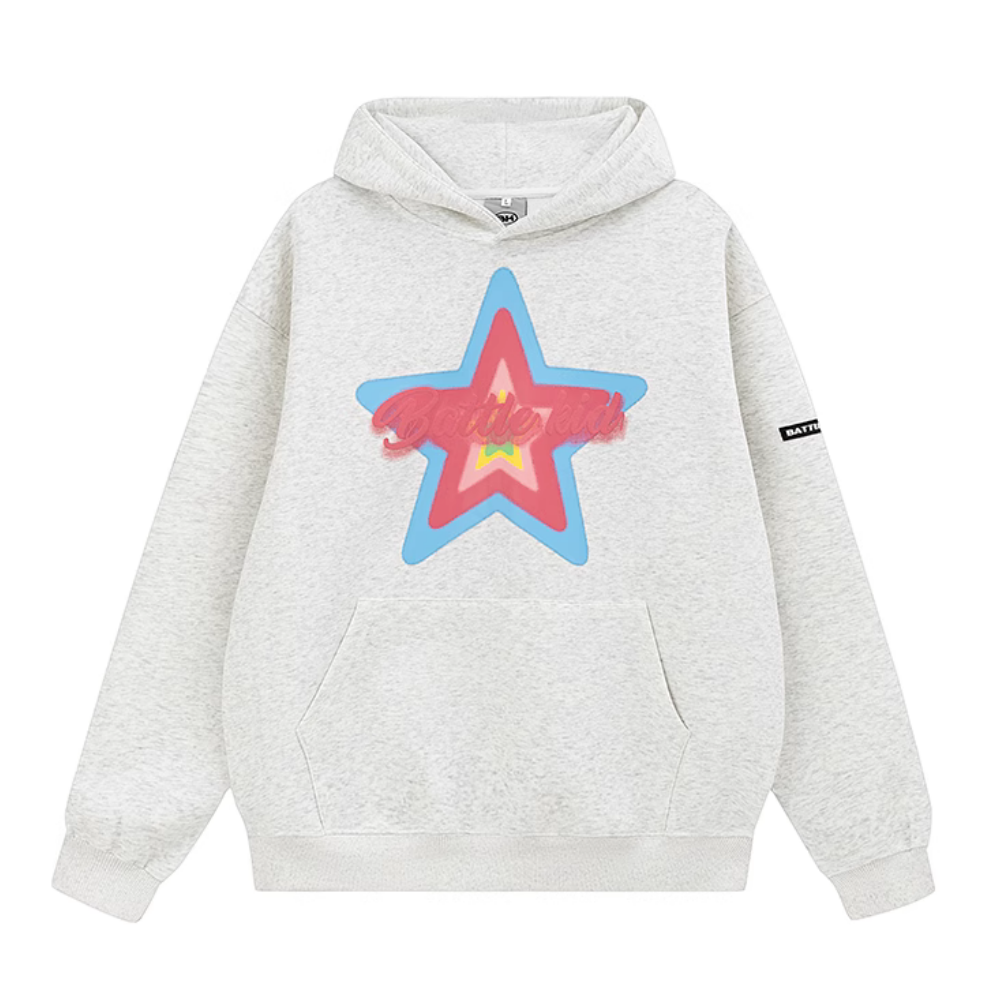 Colorful Foam Star Hoodie