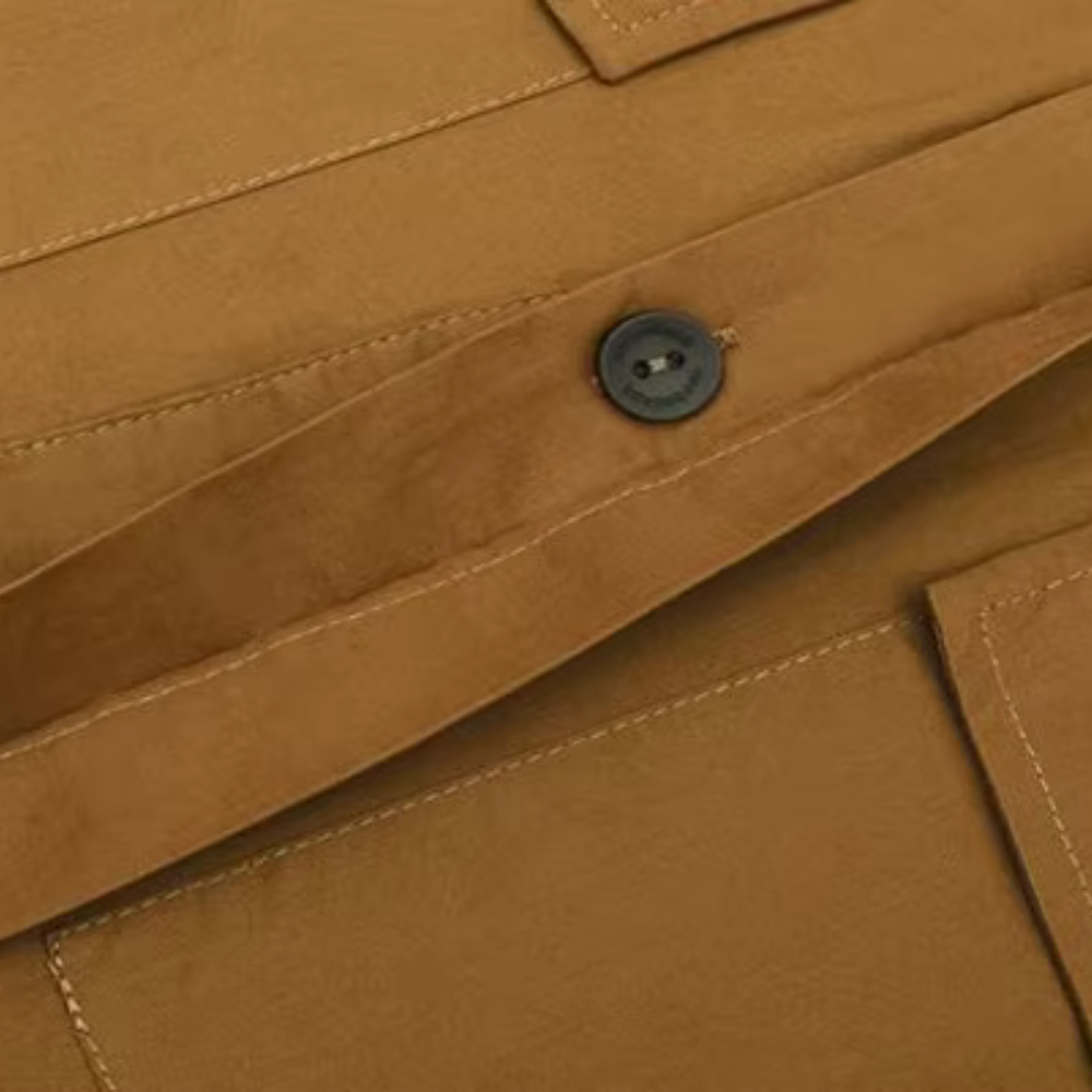 Vintage Multi-Pocket Solid Shirt