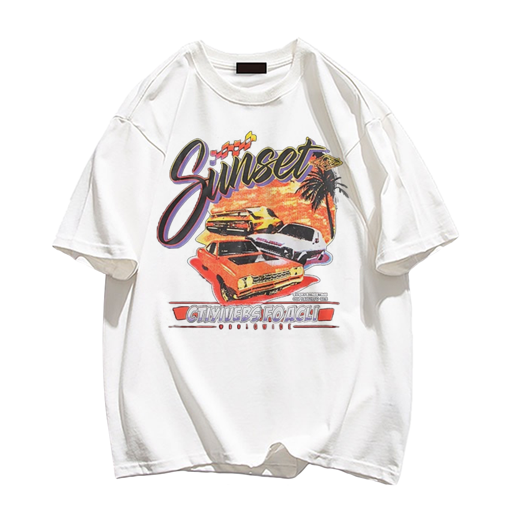 Hip Hop Sports Car Cotton T-shirt