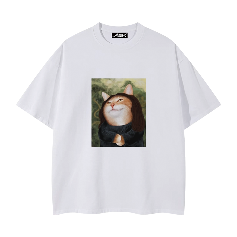 Funny Cat Print T-Shirt