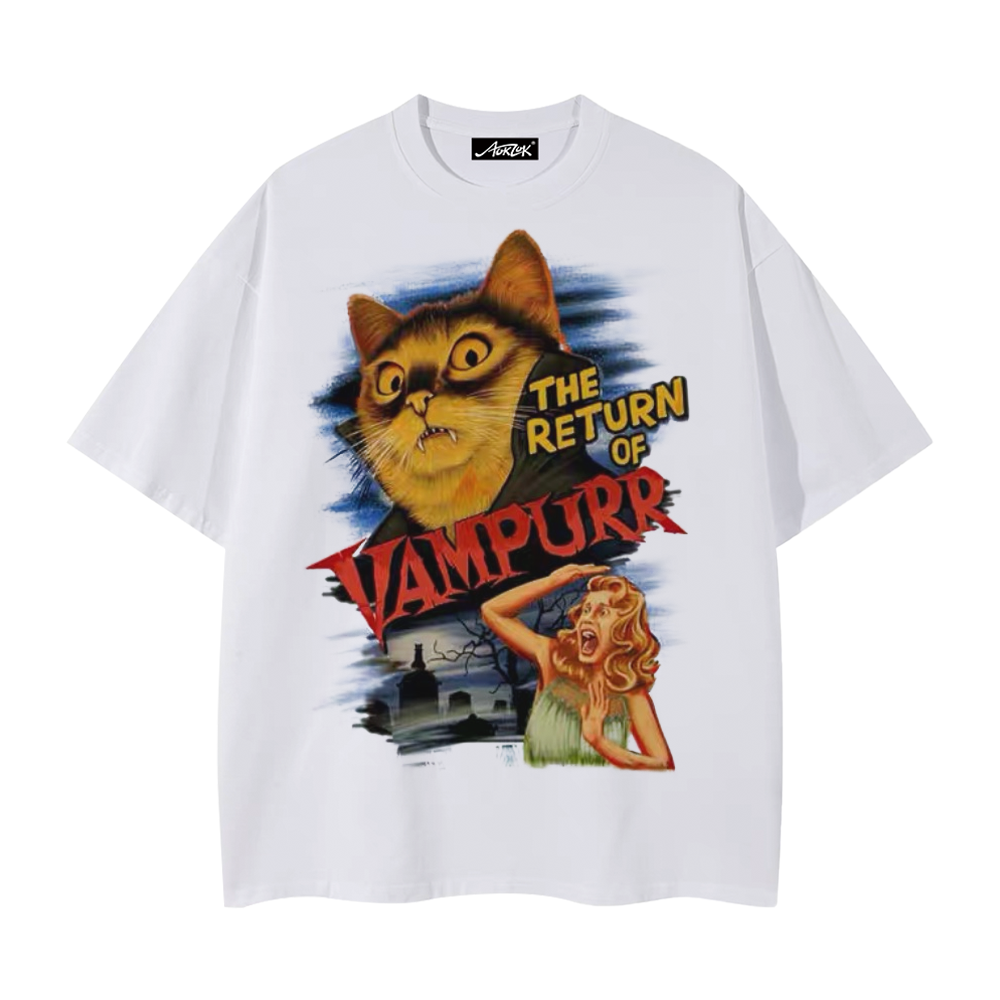 Vintage Vampire Cat T-Shirt