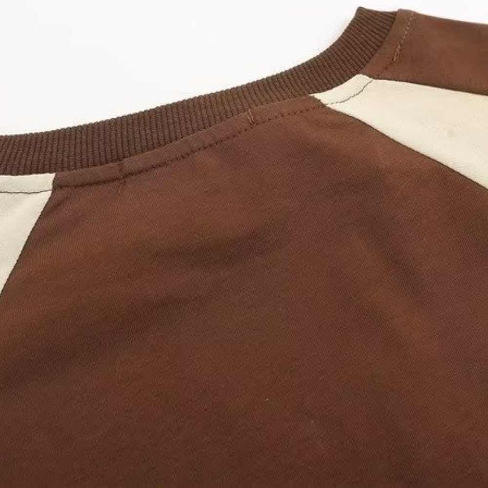 Retro All-match Color Contrast T-shirt