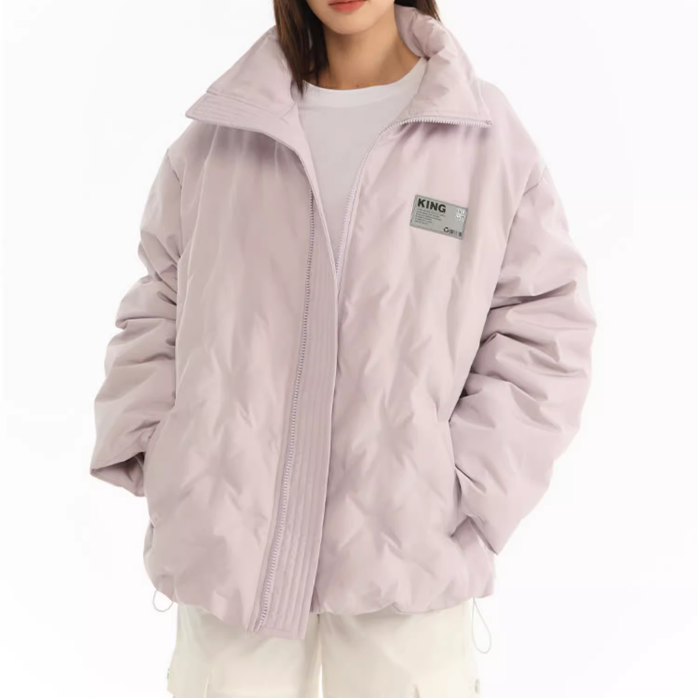 Women's Solid Mesh Down Jacket