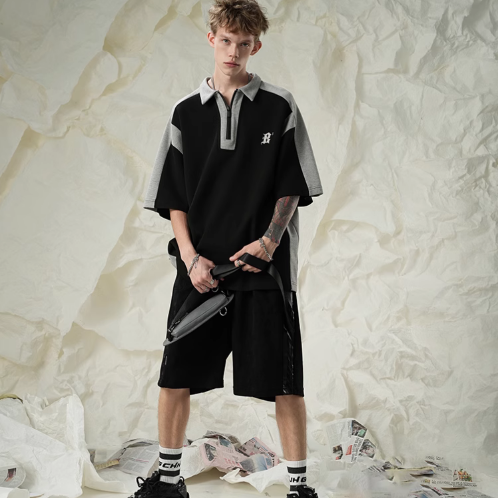 Vintage Premium Panel Polo Shirt