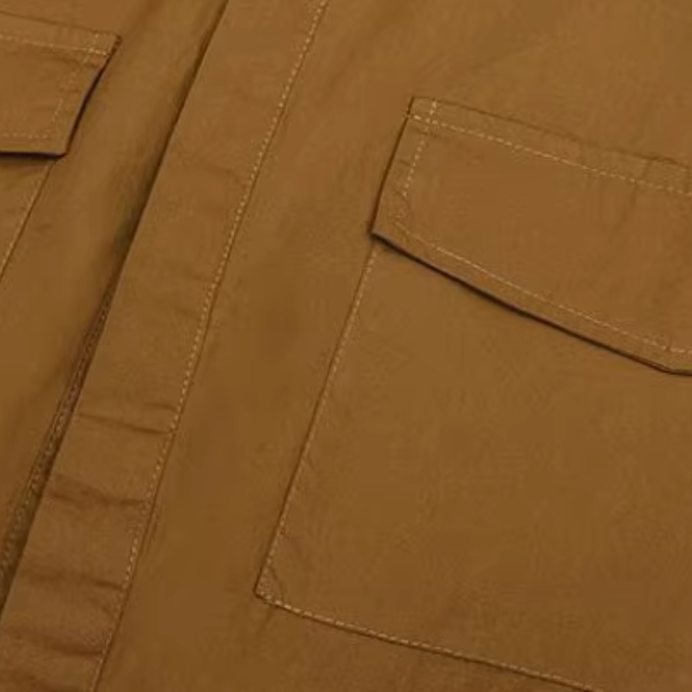 Vintage Multi-Pocket Solid Shirt