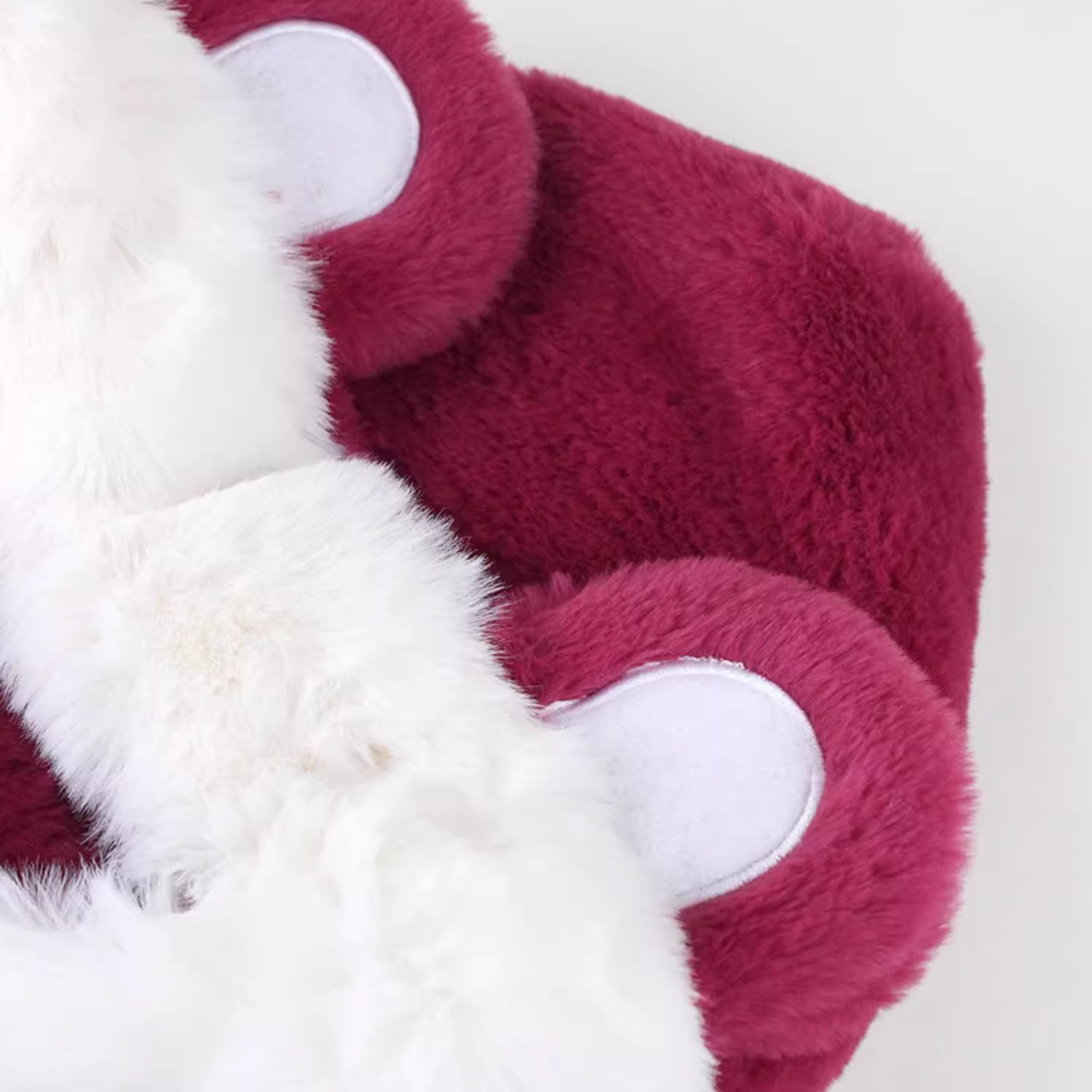 Cute Contrasting Color Bear Scarf