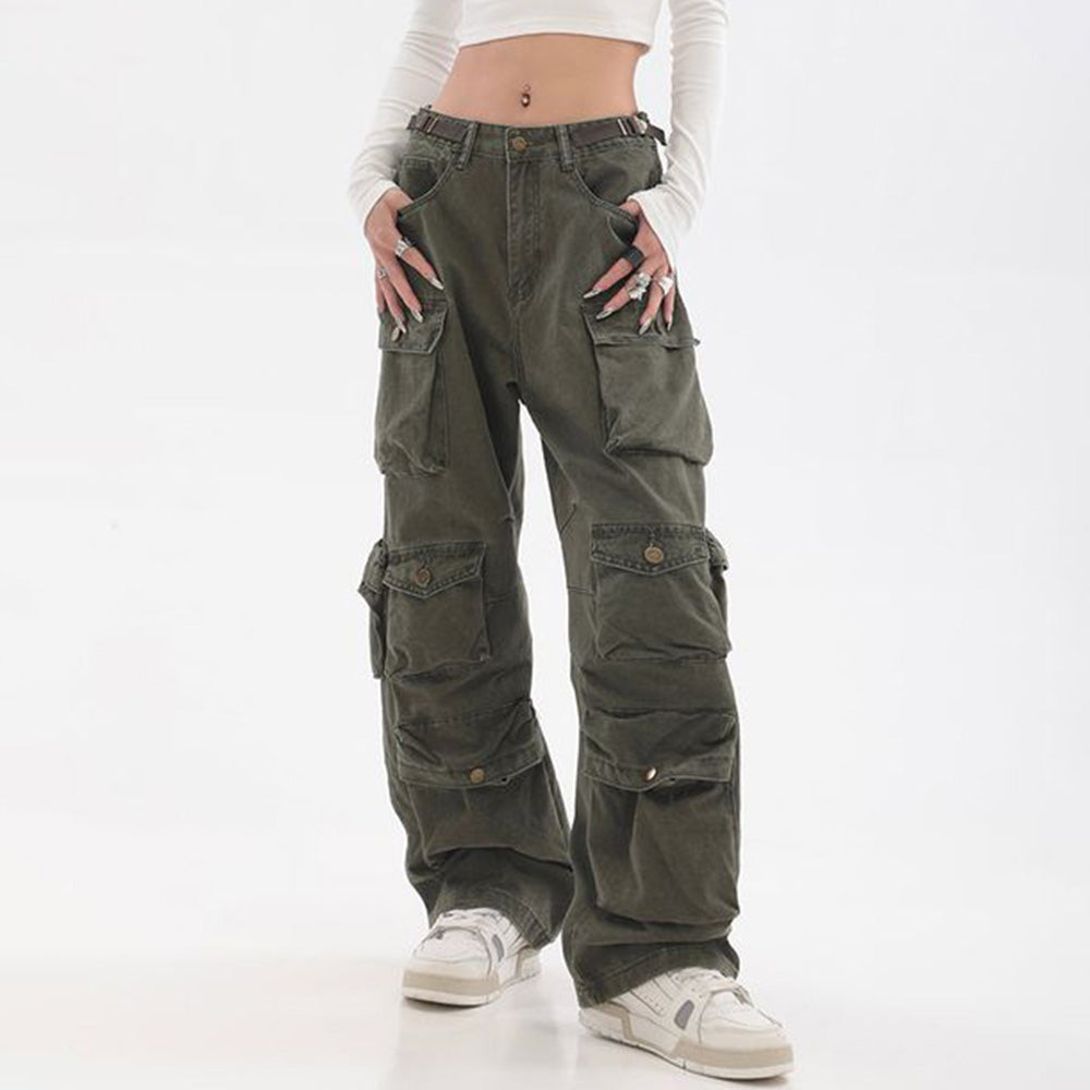 🔥American Street Multi Pocket Baggy Cargo Pants