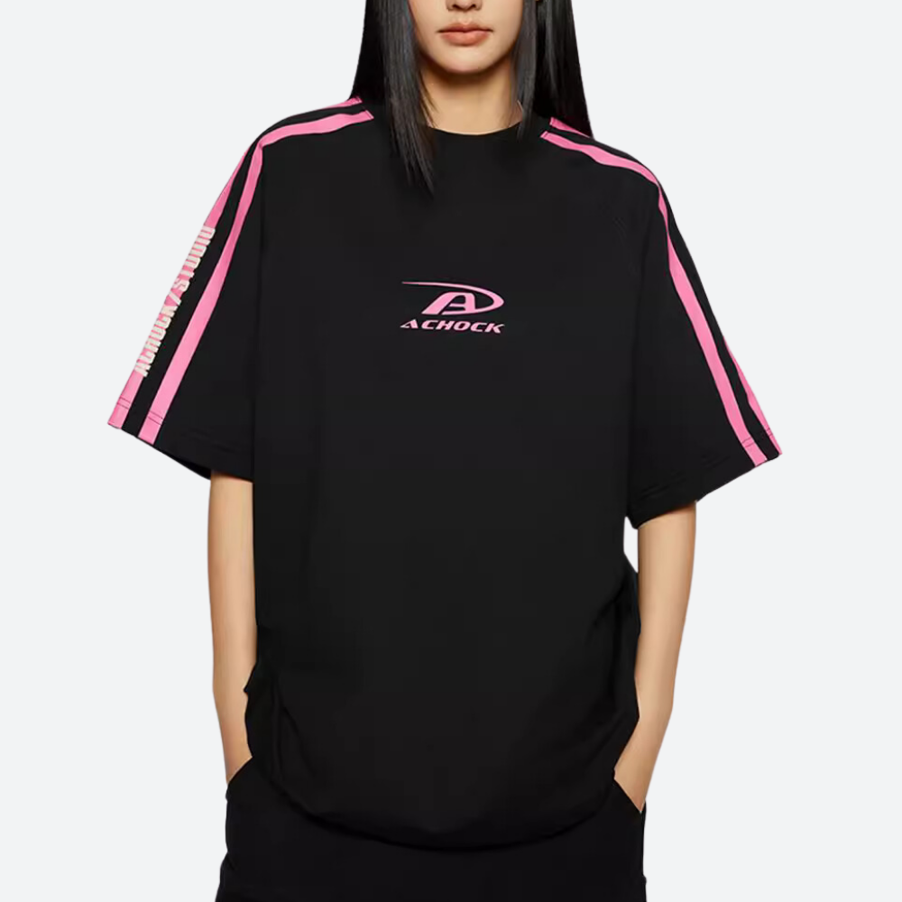 American Raglan Printed Cotton T-shirt