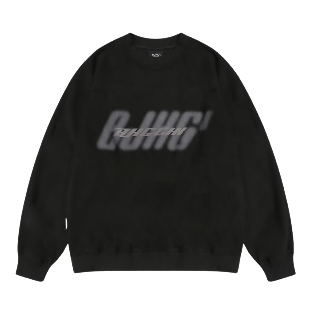 Casual Suede Reflective Letter Print Sweatshirt