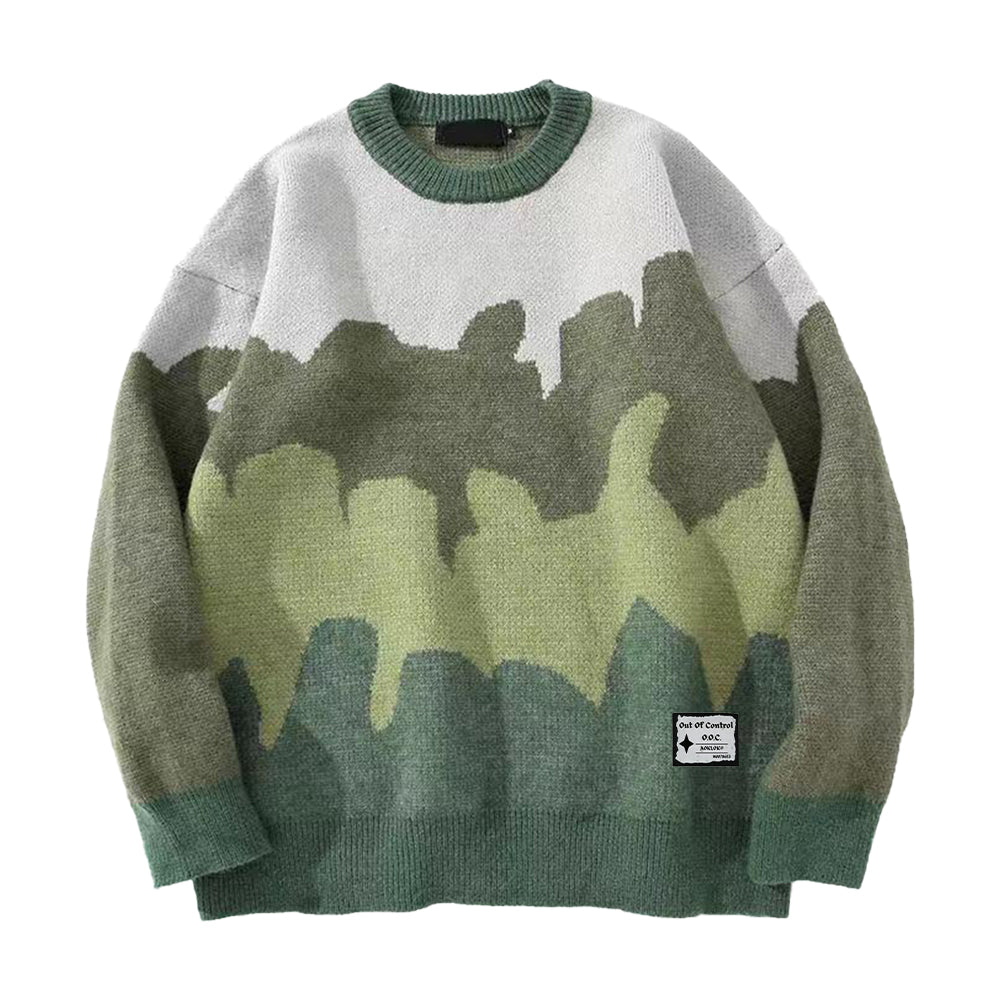 OOC' Color Match Wavy Sweater