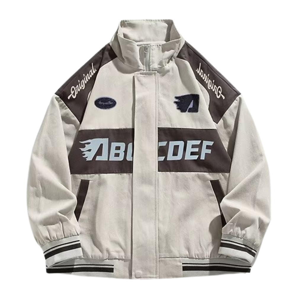 American Racing Zip Embroidered Jacket