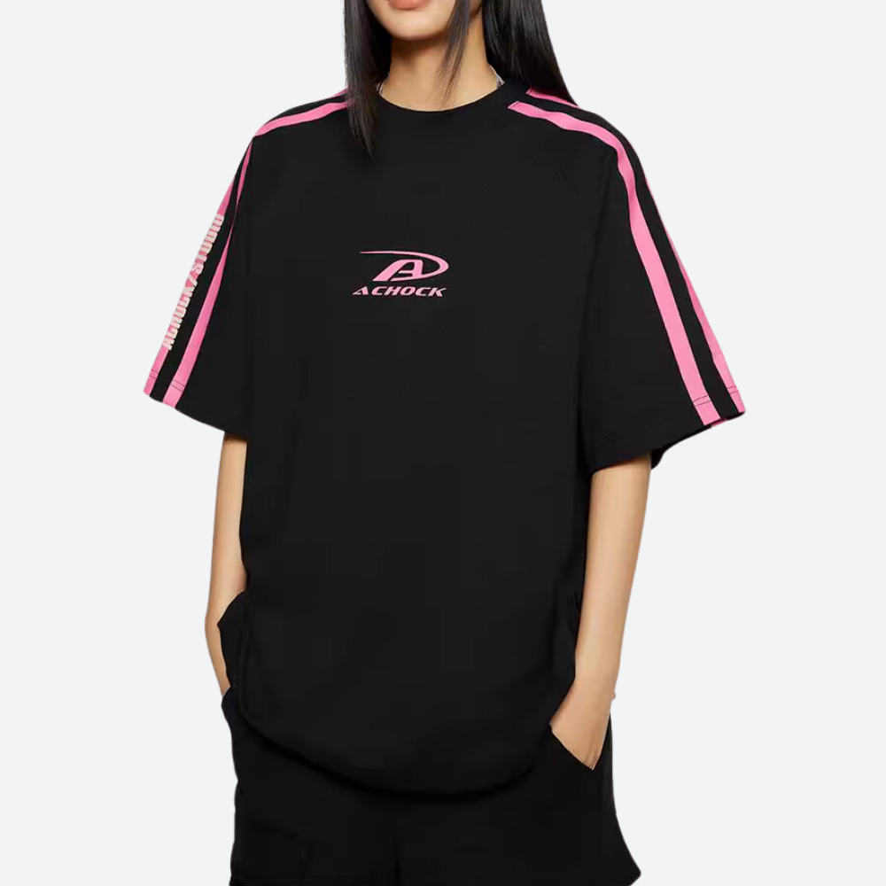 American Raglan Printed Cotton T-shirt