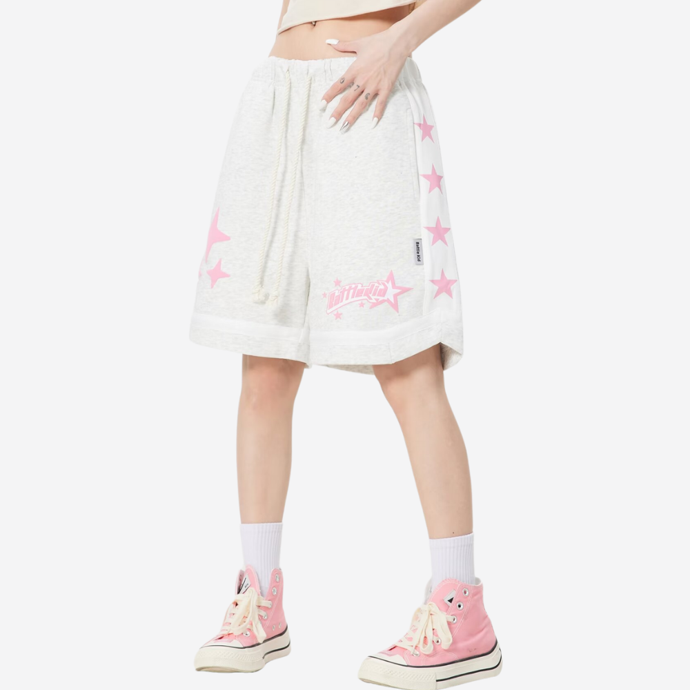 Urban Stars Graphic Basketball Cotton Shorts