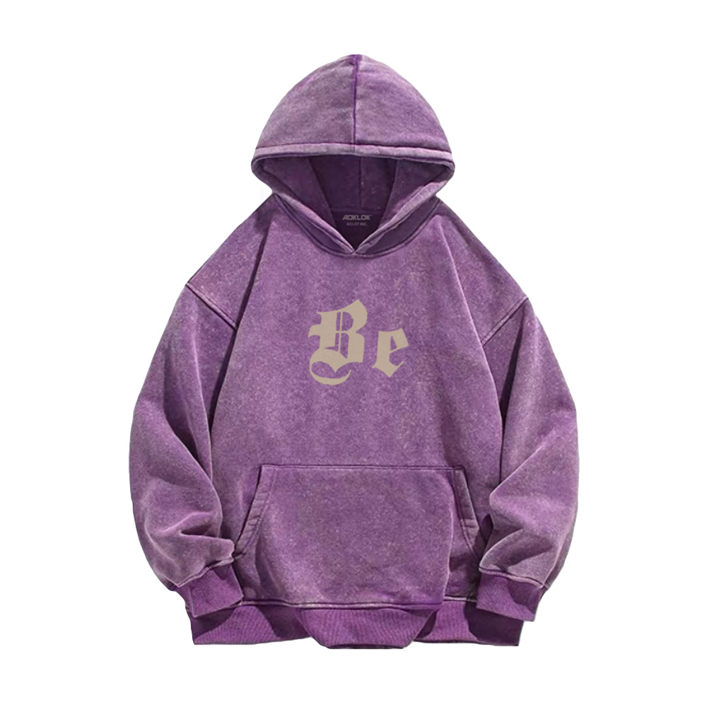 High Street Cross Wings Letter Washed Hoodie