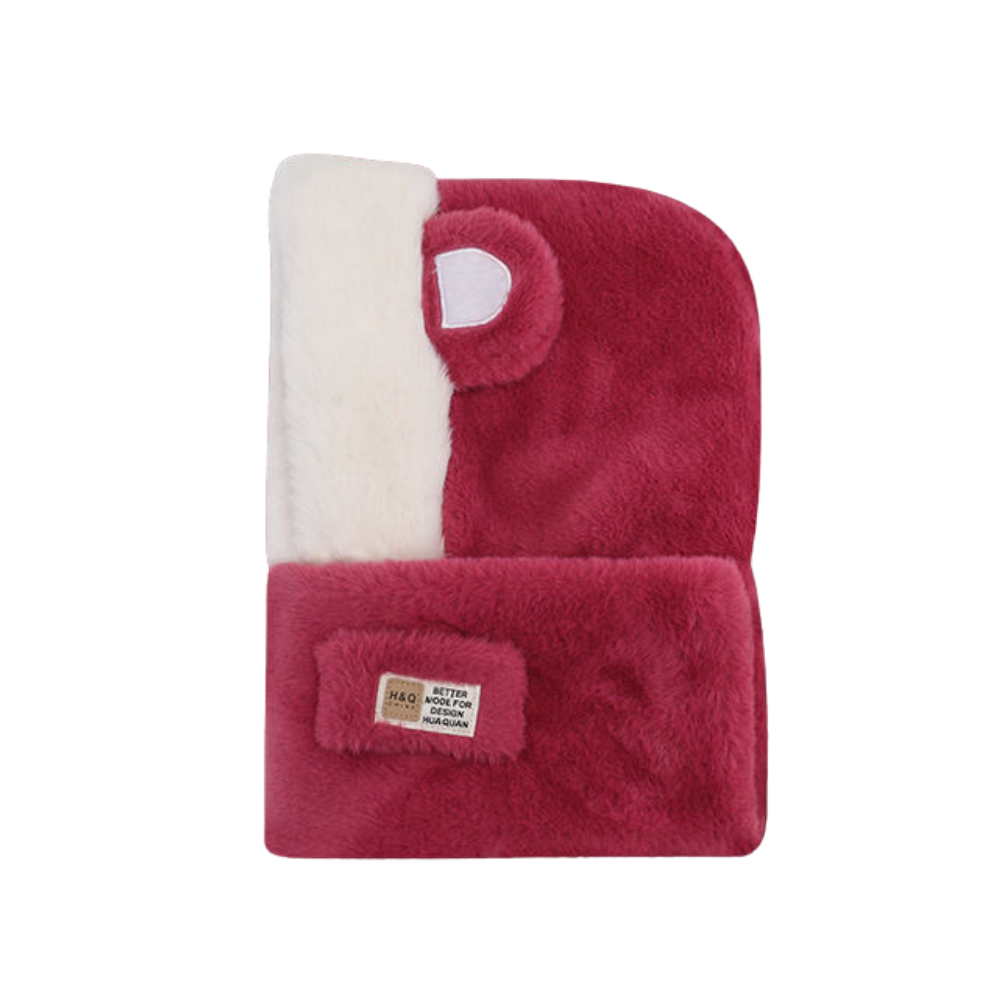 Cute Contrasting Color Bear Scarf