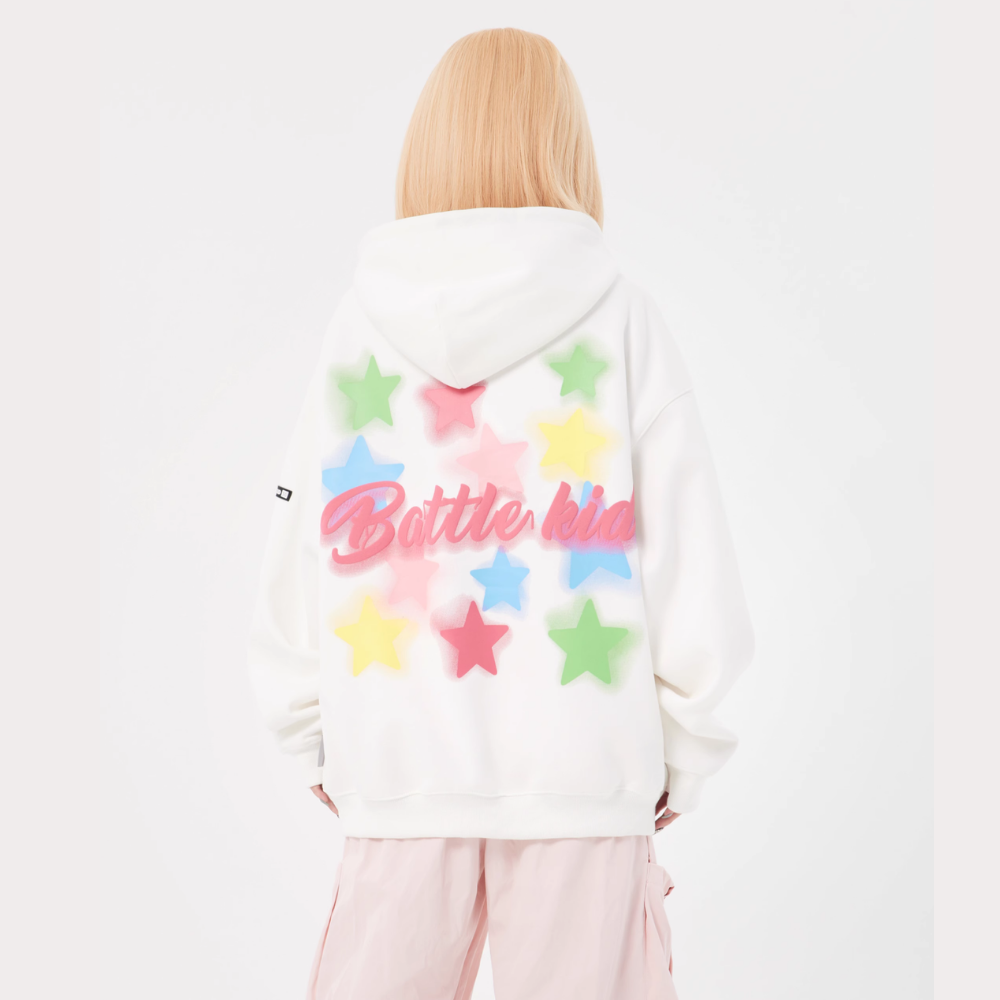 Colorful Foam Star Hoodie