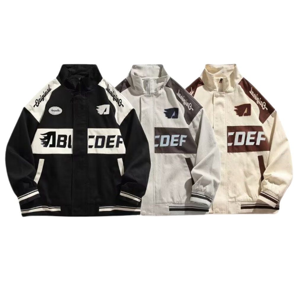 American Racing Zip Embroidered Jacket