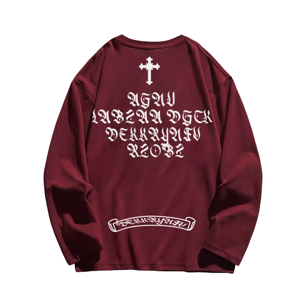 Cross Letter Long Sleeve Shirt