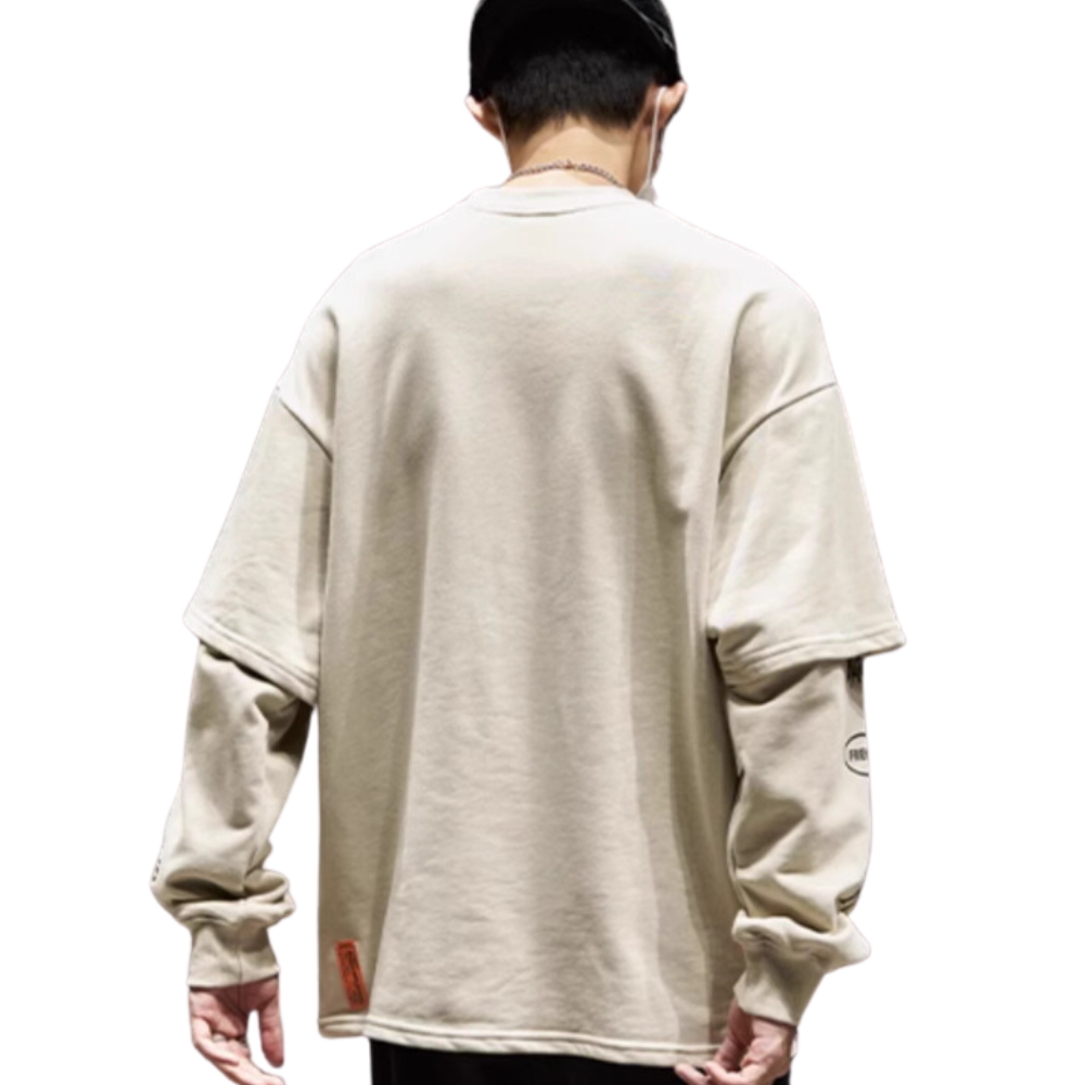 Japanese Retro Letter Print Sweatshirt