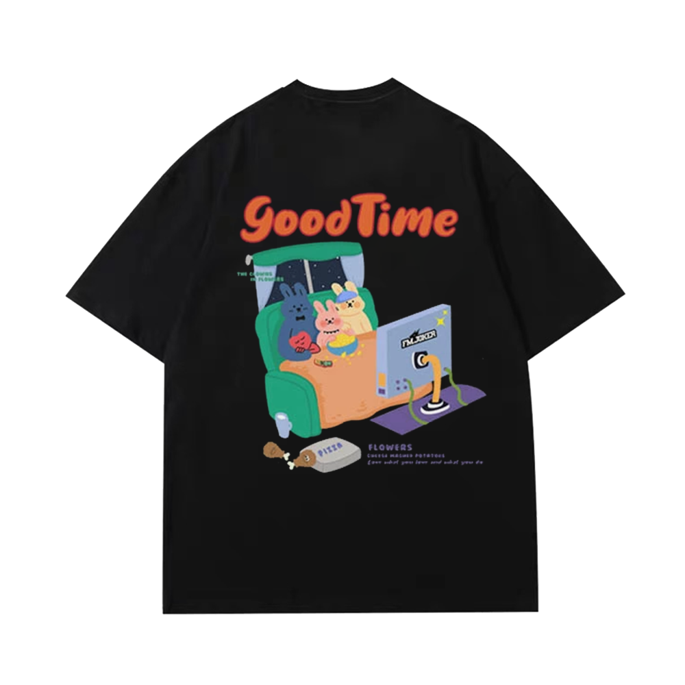 Cute Bunny Family Watching TV T-Shirt