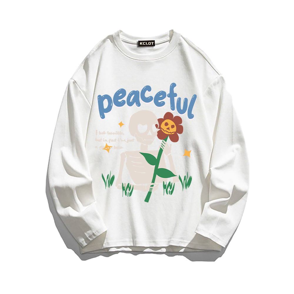 High Street Skull Rose Print Sweatshirt