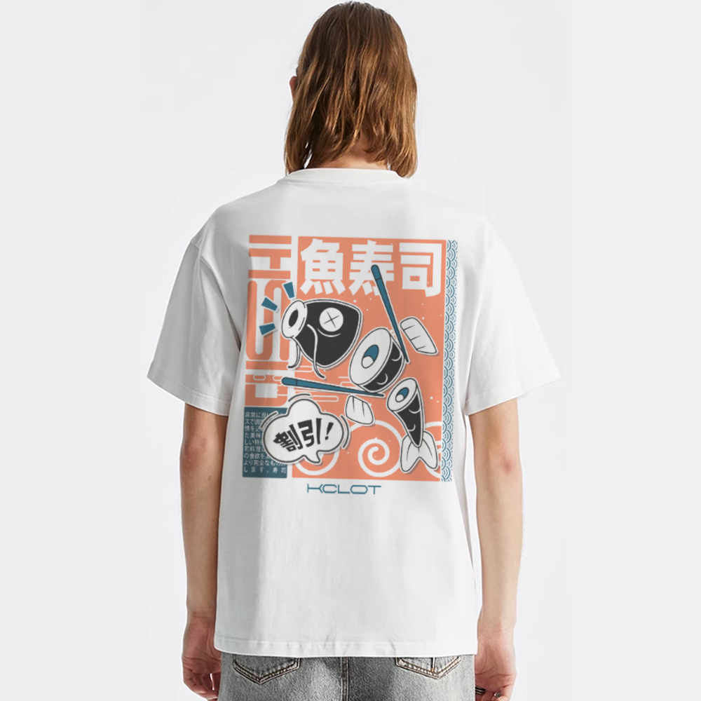 Fish Sushi Pattern T-Shirt