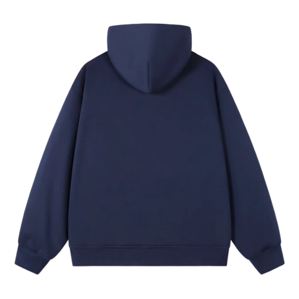 Solid Color No Drawstring Hoodie