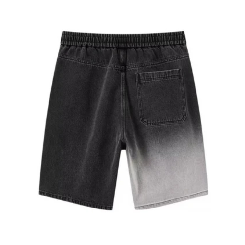 Designed Gradient Letter Drawstring Shorts