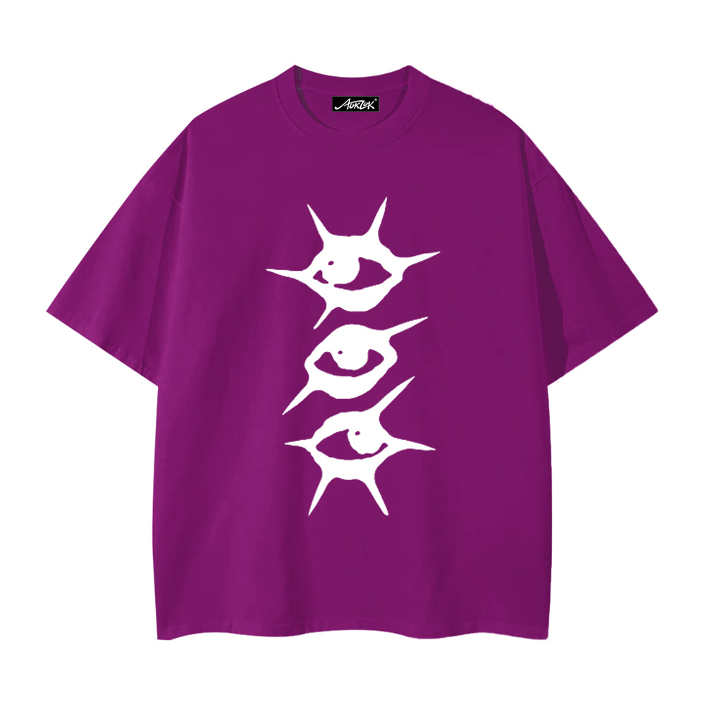 Summer Loose Key Print T-shirt