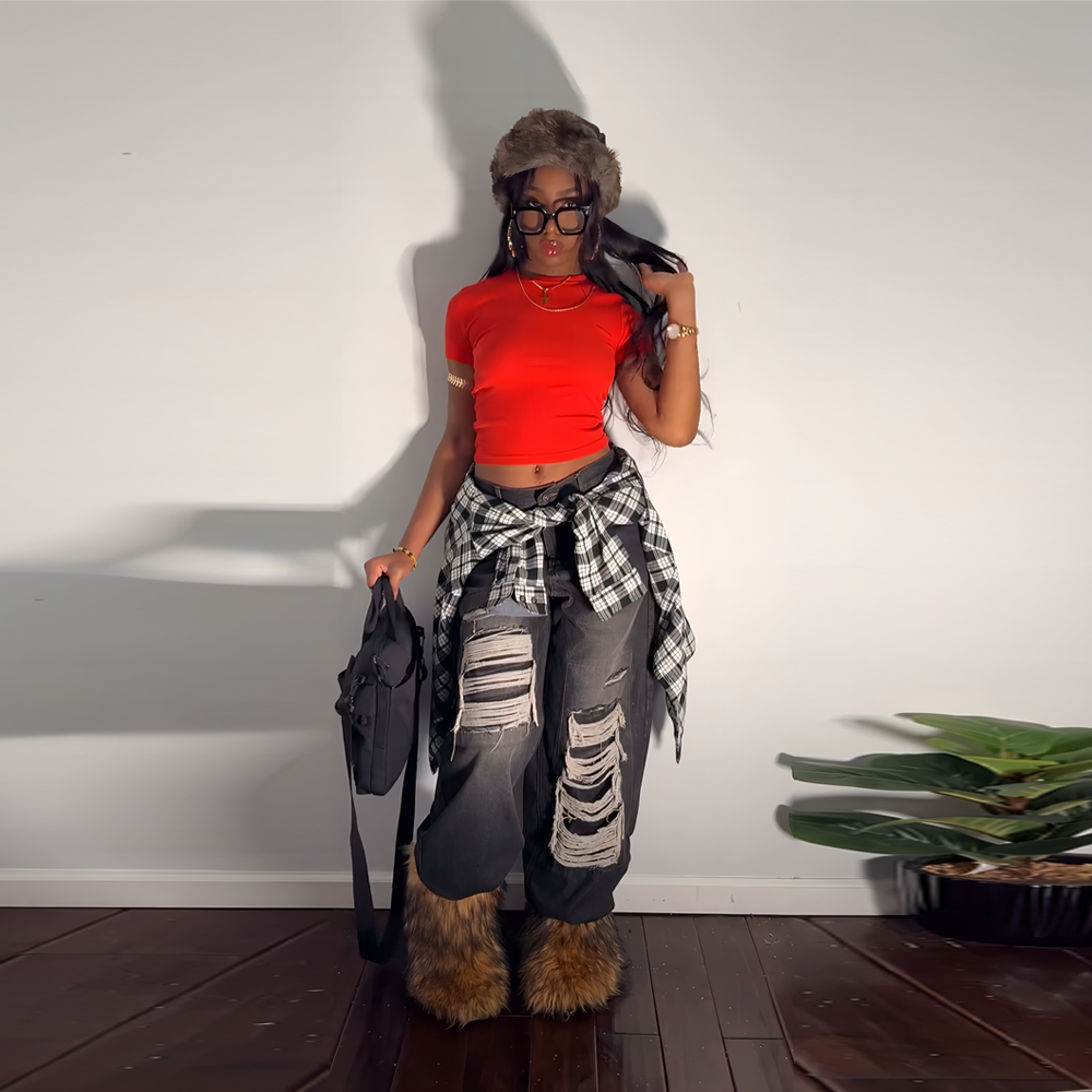 Women's High Street Straight Jeans