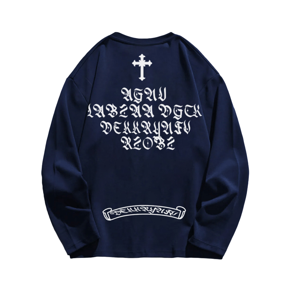 Cross Letter Long Sleeve Shirt