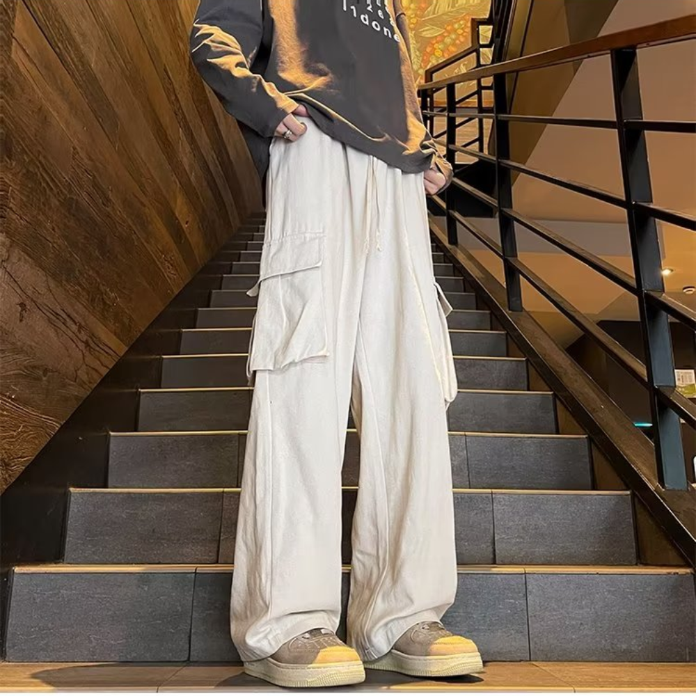 Simple Straight Cargo Pants