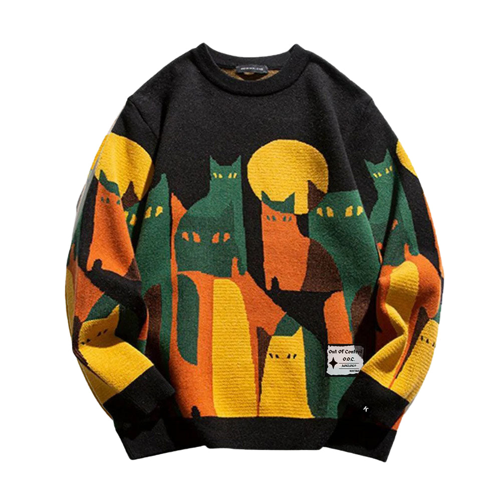 OOC' Vintage Cat Knitted Sweater