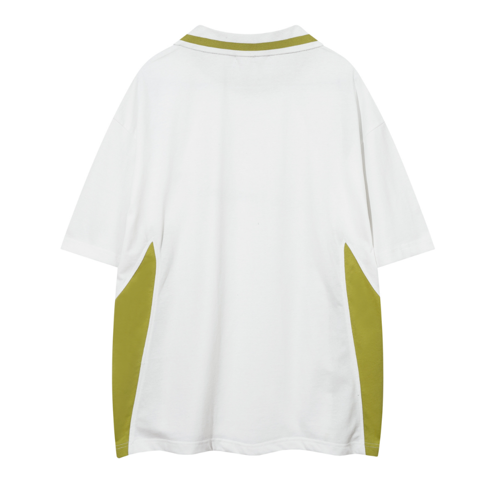 Athletic Panel Lapel T-shirt