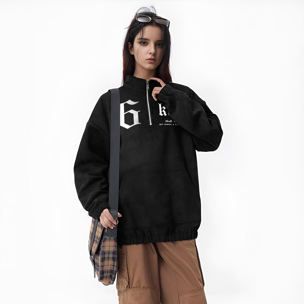 6Kull Street Bone Wing Zipper Sweatshirt